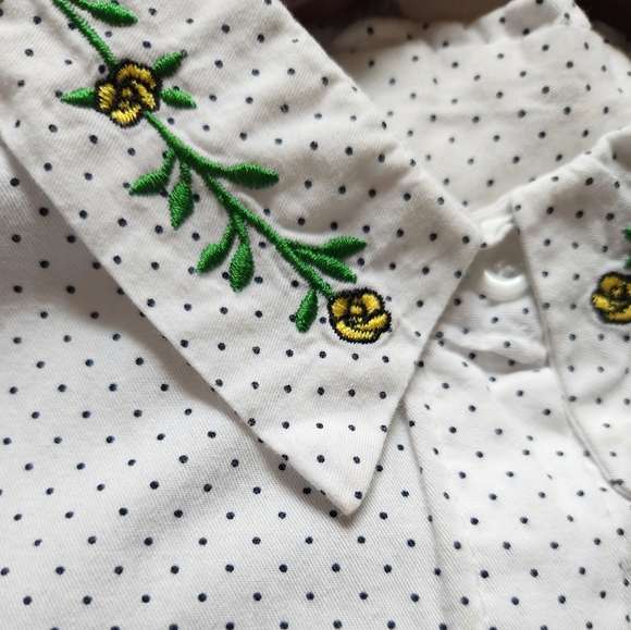 Pokadot Button Down Dress Shirt - Picture 4 of 4